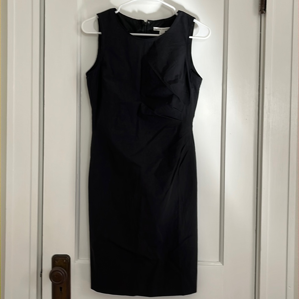 Banana Republic black cotton sheath dress